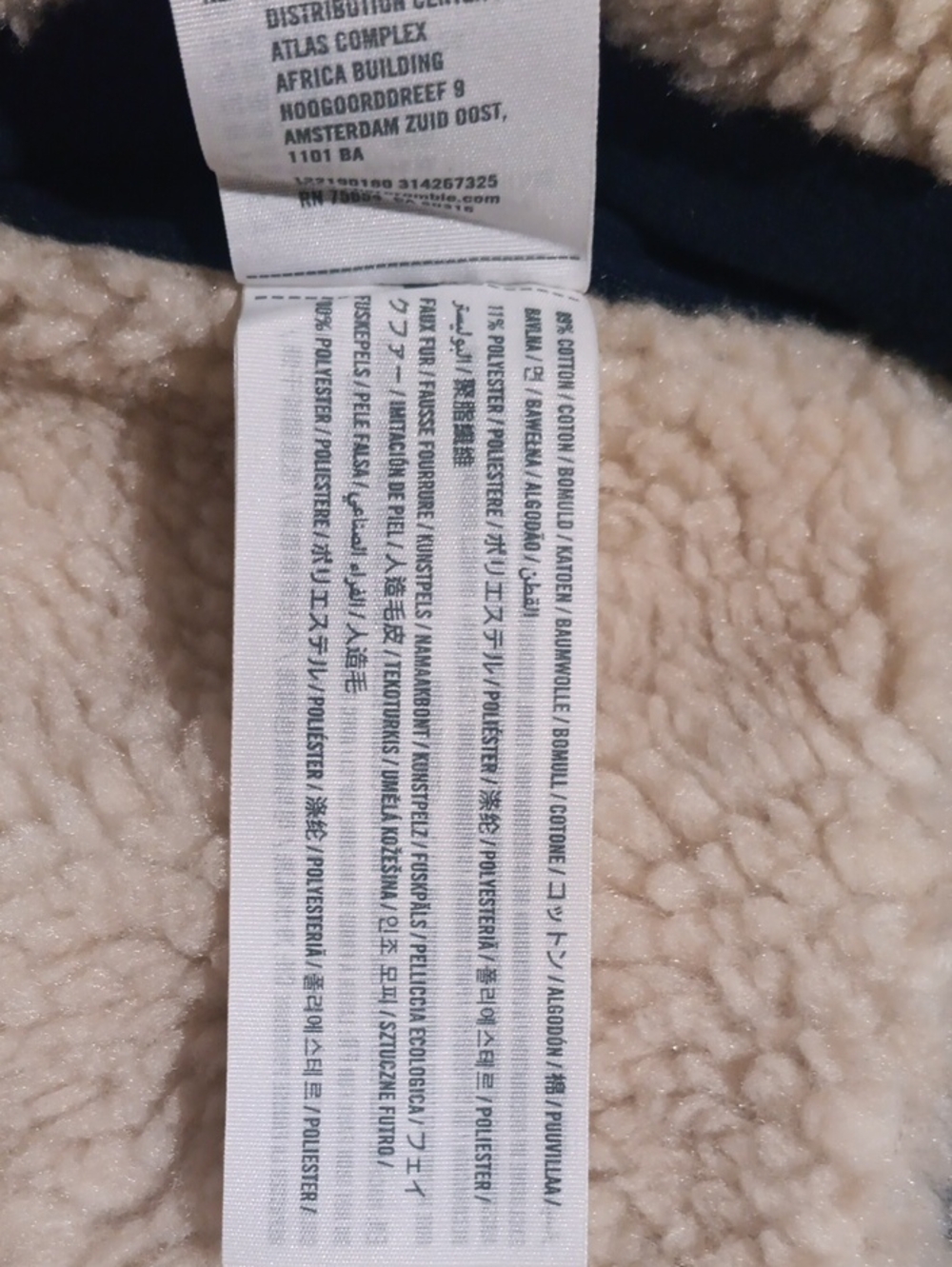 Abercrombie & Fitch Men's Navy Sherpa-Lined Zip Hoodie - Picture 8 of 8